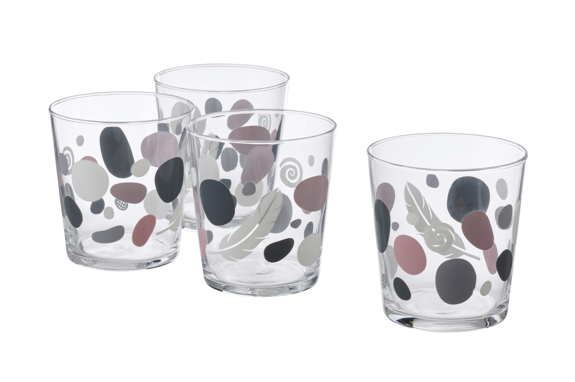 SOMMARFLOX glasses with stone pattern for IKEA