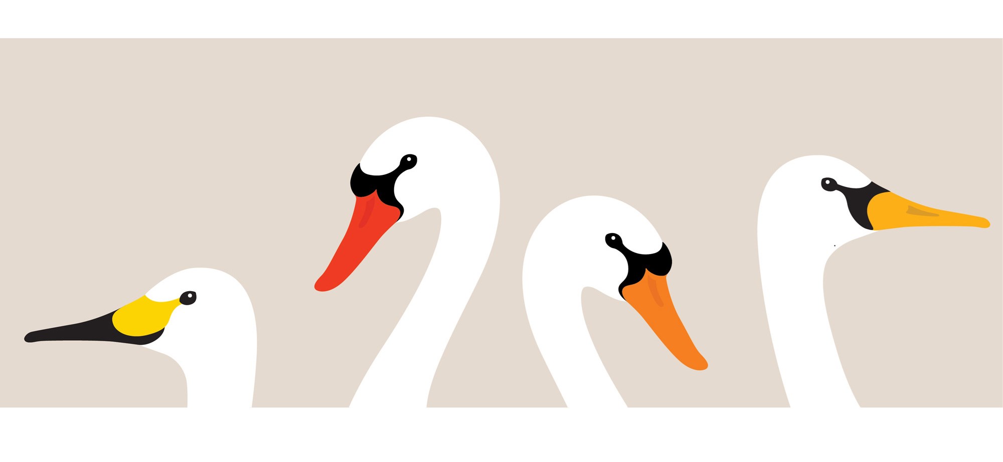 swans print image